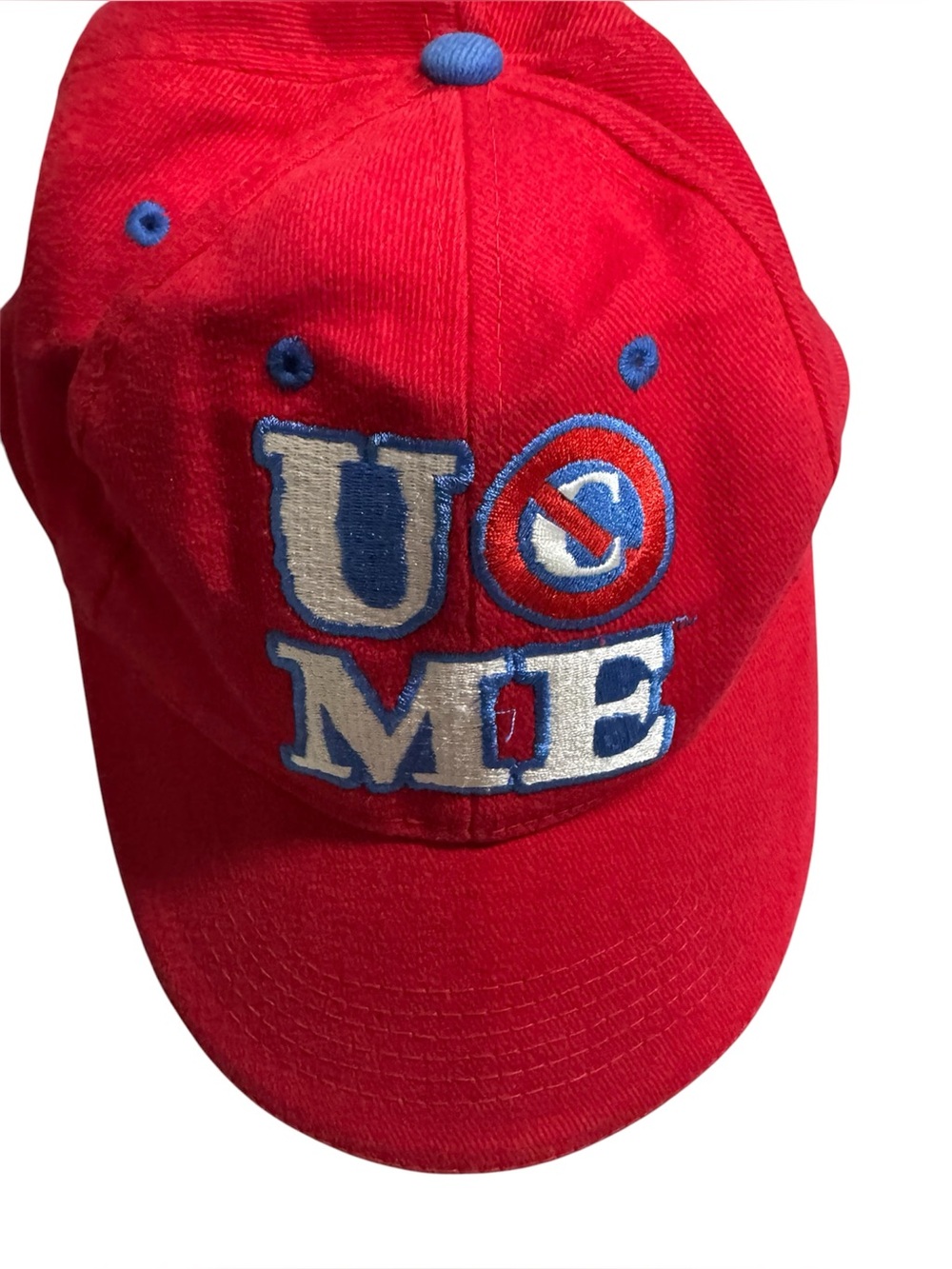 WWE John Cena Red 'U Can't See Me' Wrestling hat